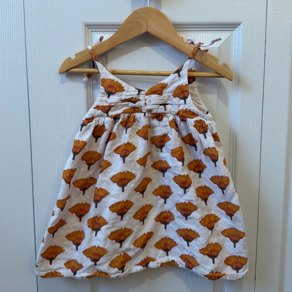 Kate Quinn Marigold gathered ruched tie dress 18-24m